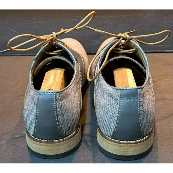 La Milano 'Augustin' Graystone Oxford Dress Saddle Shoes Men's Size 8 - Picture 6 of 10